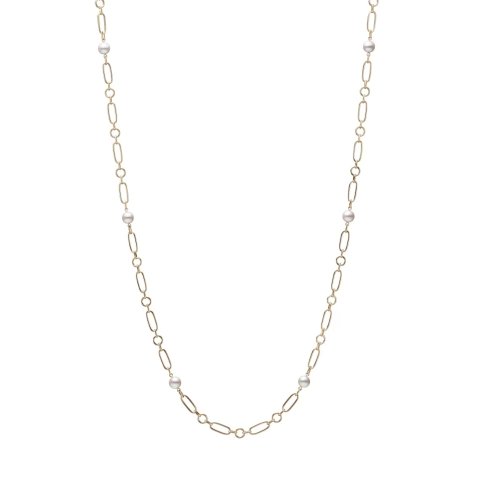 Mikimoto M 18K Yellow Gold 6.5MM Akoya Pearl Necklace 24-Inch