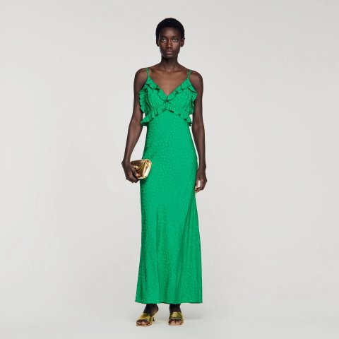 Sandro Maxi Dress with Straps