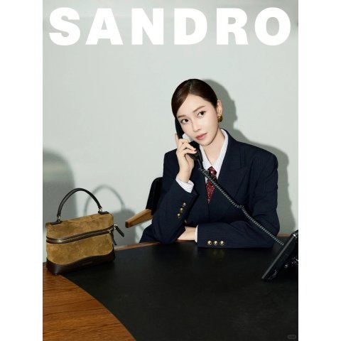 Sandro TANGOLINO Leather Suede Vanity Bag