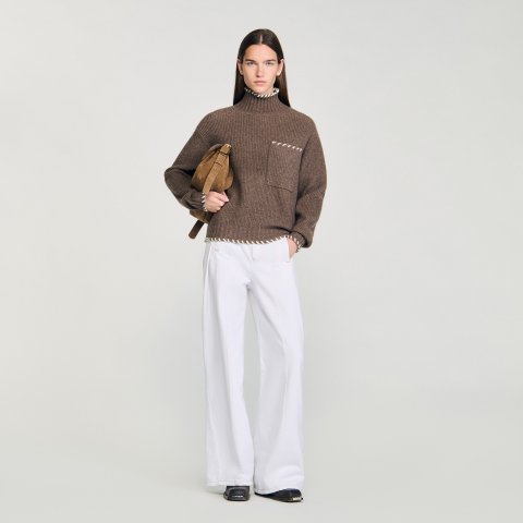 Sandro Oversized Turtleneck Sweater