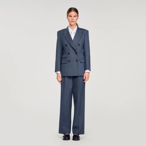 Sandro Striped Tailored Jacket