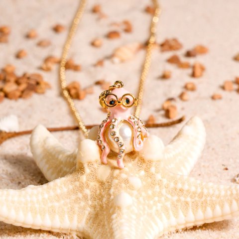 Selenichast 18K Gold Octopus Necklace