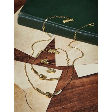 SHEIN Golden Snitch Wing Jewelry Set 4 Pieces