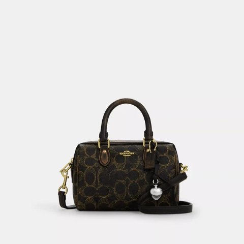 Coach Mini Rowan Crossbody Bag Loved Signature with Charms