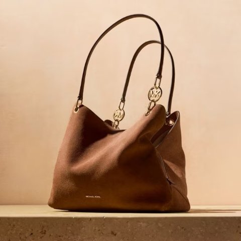 Michael Kors Christina Large Suede Shoulder Bag