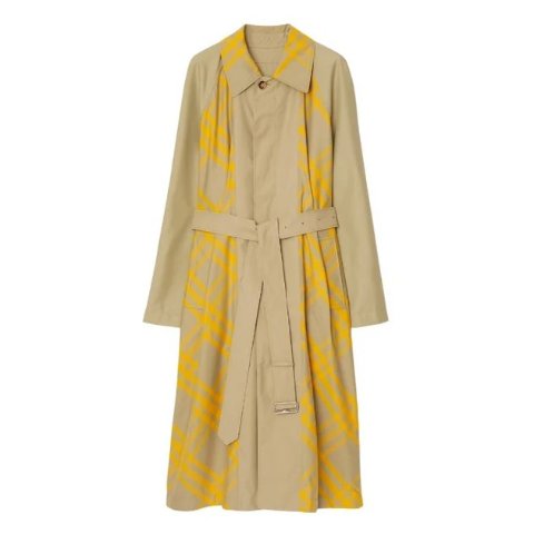 Burberry Bradford Check-Print Gabardine Coat