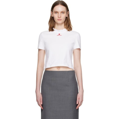SHUSHU/TONG White Lace Collar T-Shirt