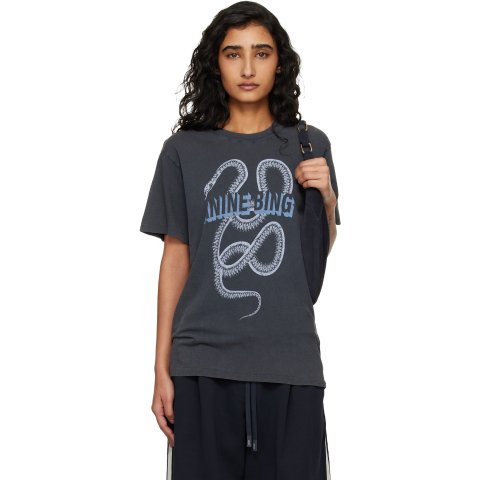 anine bing Lili Snake T-shirt Black