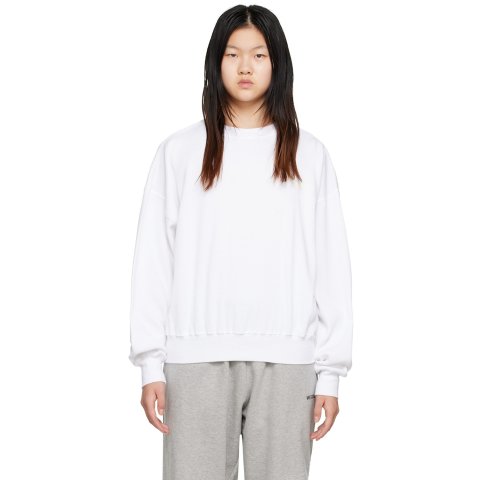 We11done White Crewneck Sweatshirt