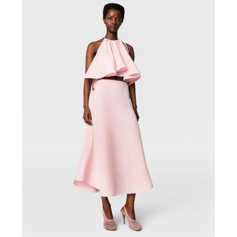 Stella McCartney Pink Silk Midi Skirt
