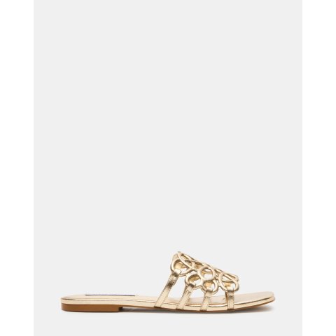 Steve Madden LOTUS Gold Square-Toe Women's Sandal