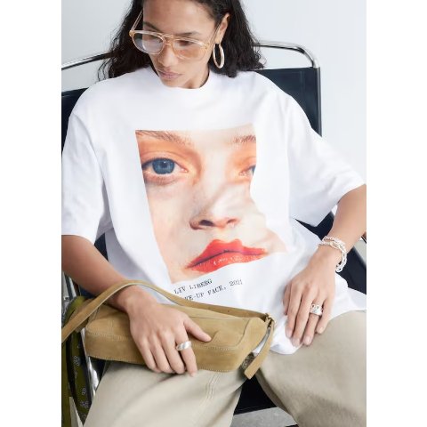 & Other Stories Oversized Print T-Shirt