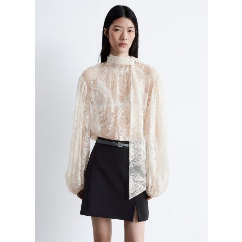 & Other Stories High-Waist Mini Skirt Black