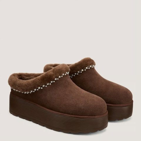 Stuart Weitzman Nellie Pearl Flatform Mule