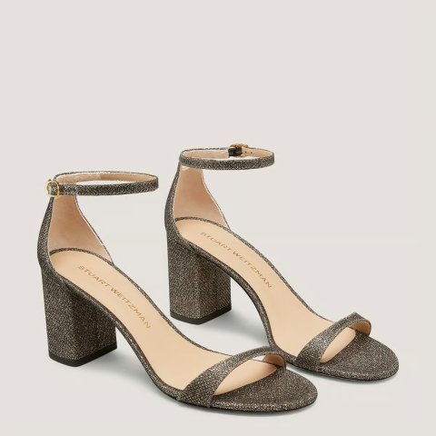 Stuart Weitzman Nudist Block-Heel Sandal 75mm