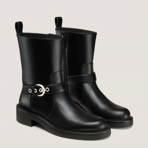 Stuart Weitzman Chrystie Moto Bootie Black