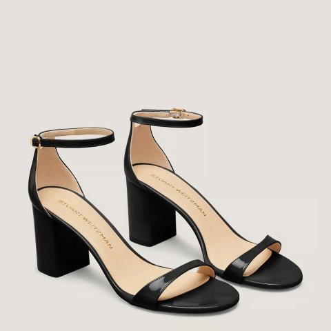 Stuart Weitzman Nudist 75 Block Heel Sandal