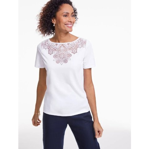 Talbots Jersey Short Sleeve Top