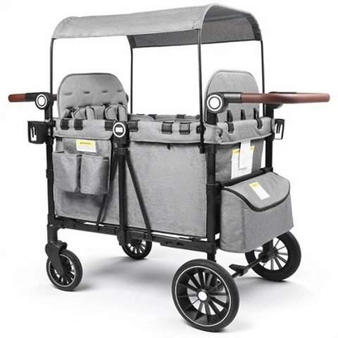 TODECARE 4-Seat Foldable Wagon Stroller Gray