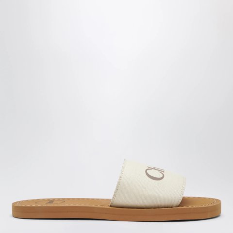 Chloe' White Slides Logo