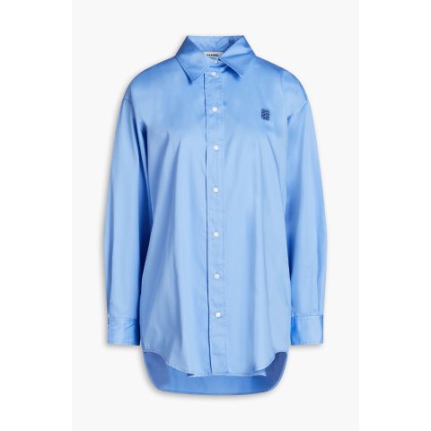 Sandro Embroidered Cotton-Poplin Shirt