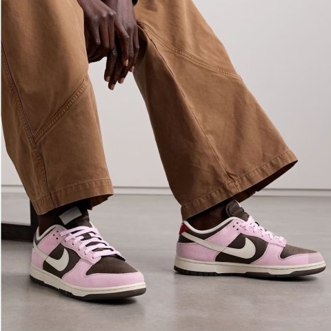 Nike Dunk Low Leather and Suede Sneakers