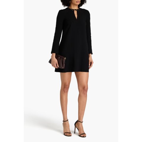 Zimmermann Chain-Embellished Crepe Mini Dress