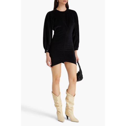 Isabel Marant Dilavio Cotton-Velvet Mini Dress