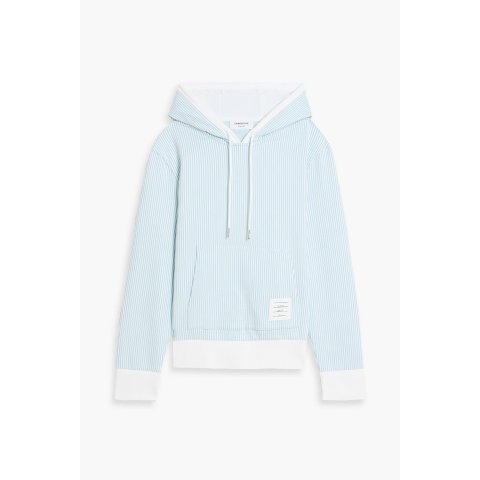 Thom Browne Striped Cotton Seersucker Hoodie