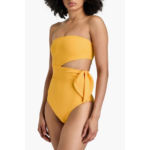 Zimmermann Knotted Cutout Bandeau Swimsuit