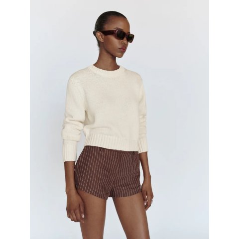 Reformation Eleni Cotton Crew Sweatshirt