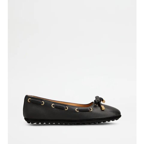 Tod's Tods XXW04M0KC40SWZ41MB999 Women's Black Nappa Leather Ballerinas