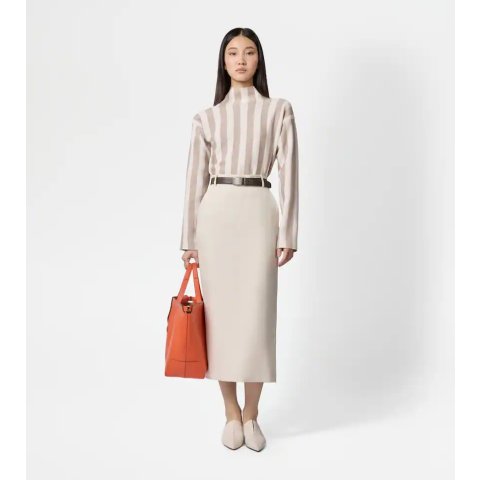 Tod's Linen Midi Skirt