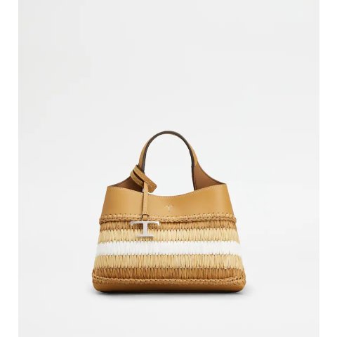 Tod's Leather Raffia Micro Bag