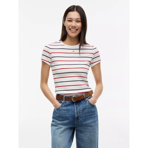 TOMMY JEANS Slim Fit Striped T-Shirt