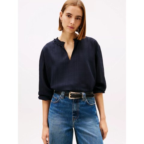 Tommy Hilfiger Chiffon Check Pullover Blouse
