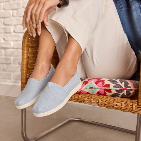 Toms Women's Alpargata Plus Canvas Shoes Blue