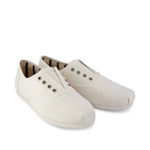 Toms Cordones Plus Women's White Canvas Sneaker