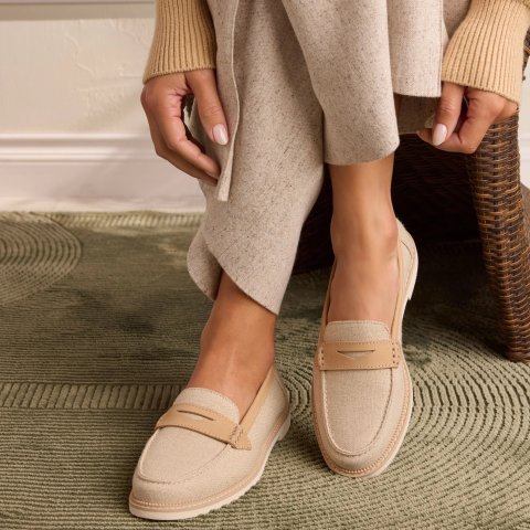 Toms Marie Women's Loafer Natural Textile