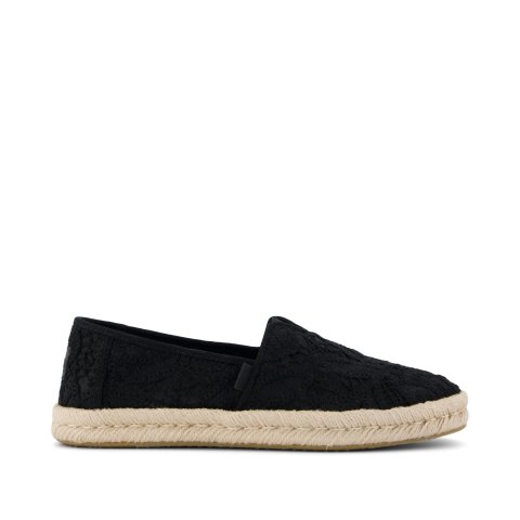 Toms Alpargata Rope 2.0 Women’s Black Crochet Espadrille