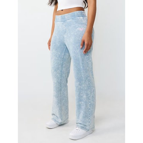 HORSESHOE WING Faux Denim Sweatpant