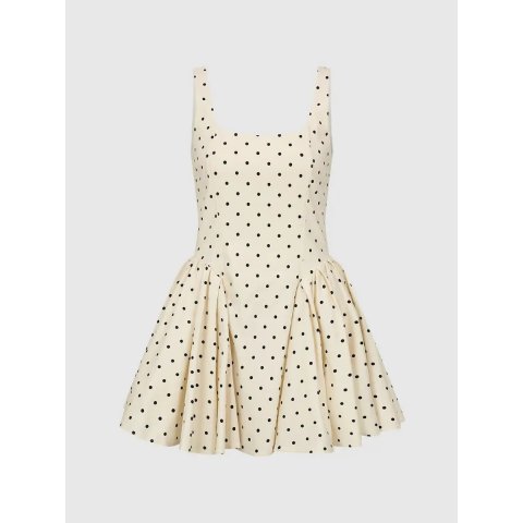 URBAN REVIVO Polka Dot Strappy Midi Dress