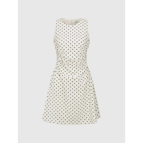 URBAN REVIVO Polka Dot Sleeveless Midi Dress