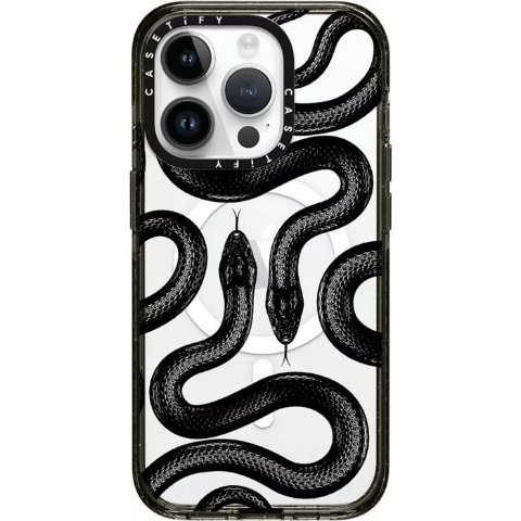 Casetify Impact Case iPhone 15 Pro Black Kingsnake
