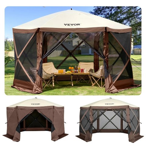 VEVOR 10x10ft Hexagonal Camping Tent