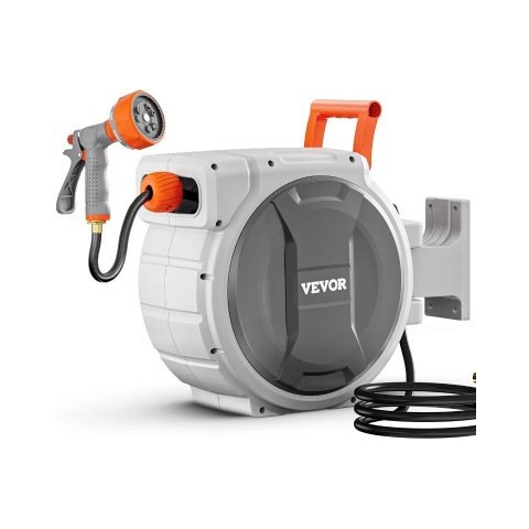 VEVOR Retractable Wall Mounted Garden Hose Reel 65 ft