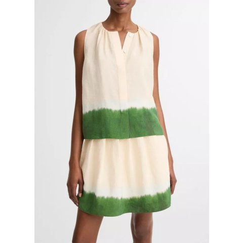 Vince Dip-Dye Sleeveless A-Line Top