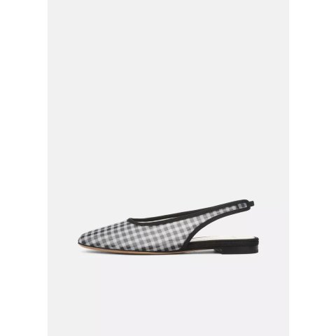 Vince Daphne Gingham Slingback Flat