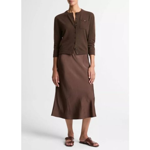 Vince Matte Satin Slip Skirt