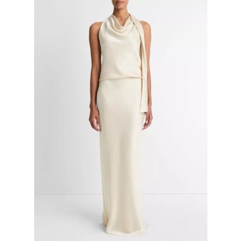Vince Satin Bias Column Skirt